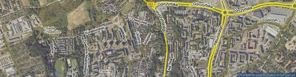 Zdjęcie satelitarne Wiejska ul.